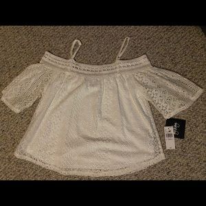 By & by off the shoulder tank